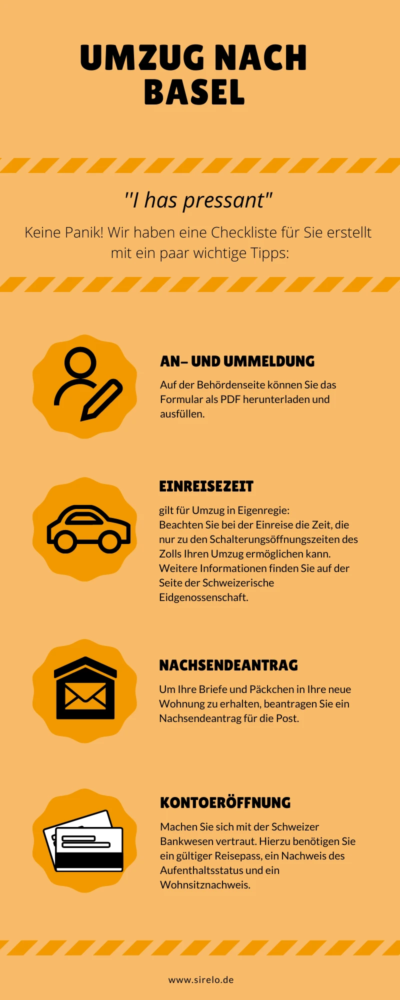 Umzug Checkliste nach Basel